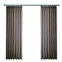 愉悦之家 1m*2.7m(打孔款) G-悦绒电雕竖条竖条功能帘 窗帘 (计价单位:米) 咖色