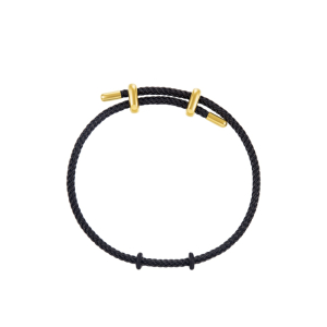 周大福 男女款 时尚不锈钢扣手绳尼龙钢丝绳DIY配件绳AX83 21.25cm