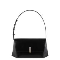 Ferragamo/菲拉格慕女士小牛皮 brushed日常休闲简约时尚手拿包金属扣翻盖