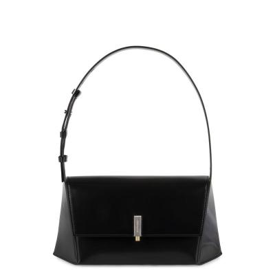 Ferragamo/菲拉格慕女士小牛皮 brushed日常休闲简约时尚手拿包金属扣翻盖