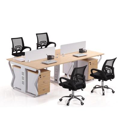 三能 办公家具办公桌 职员桌 面对面电脑桌双人工位简约现代其他木质办公桌类办公室家具二四六人位