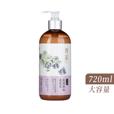 青彩山茶柔顺强韧720ml洗发水 顺滑光泽专为干枯易断发研制