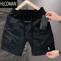 HLCOMAN工装风休闲短裤男夏季新款潮牌速干直筒沙滩裤时尚感运动五分裤子