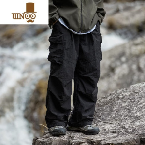 YANXU秋季防泼水登山冲锋裤男美式潮牌机能工装裤cityboy宽松运动长裤