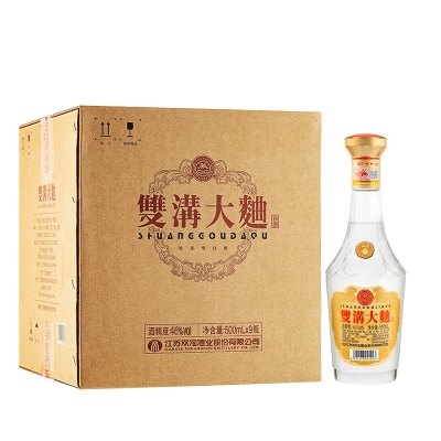 双沟大曲酒金奖46度500ml*9瓶 整箱装 浓香型白酒