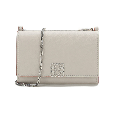 LOEWE罗意威女士牛皮革Anagram单肩斜挎包链条包钱包卡包C821374X05