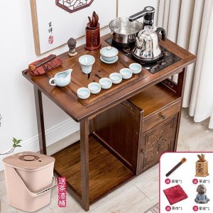 森美人茶几泡茶桌茶台移动茶车套装简约现代复古小户型几茶水架泡茶桌子