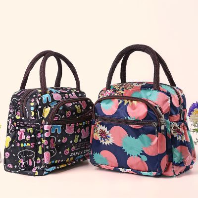 大号加厚三拉链手提包妈咪包便当包饭盒包休闲包牛津布防水手拎包