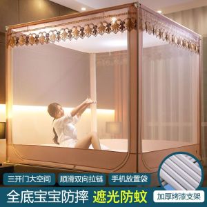 蚊帐家用蒙古包1.2米1.8m1.5床加密加厚支架公主风新款