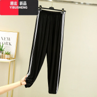 YIBUSHENG莫代尔防蚊裤女2024季新款冰丝长裤薄款居家睡裤百搭休闲束脚裤