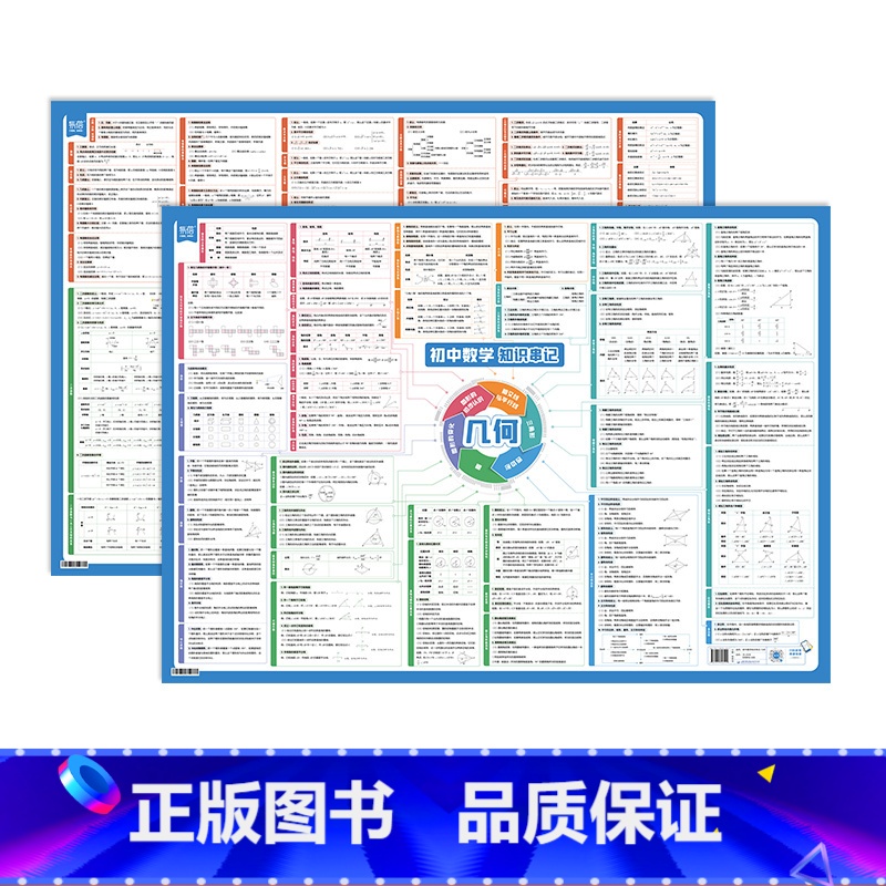 [代数+几何]知识串记 初中通用 [正版]易蓓初中数学代数知识串记几何模型函数不等式方程知识点公式大全代数典型题视频精讲