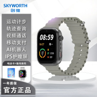 创维Skyworth儿童智能电话手表T9青春版全网通运动模式视频插卡通话语音微聊定位防水拍照机器人 黑色表盘