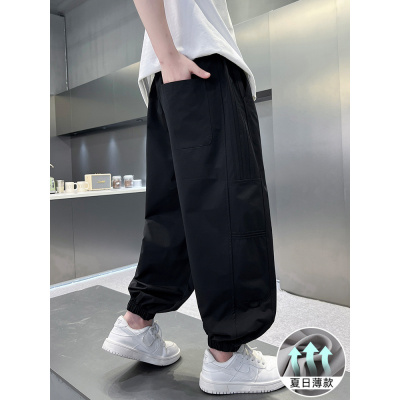 童装男童裤子夏装防蚊裤2025新款儿童运动裤中大童薄款夏季夏款潮