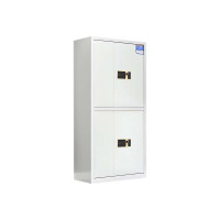 鑫升顺保密柜财务档案柜文件柜办公室资料储物柜保险柜电子密码国保锁通双节白色-指纹密码锁