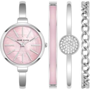 Anne Klein手表女石英圆形表盘32毫米矿物玻璃商务休闲女表