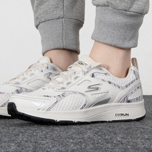Skechers斯凯奇女鞋新款休闲网面透气运动跑步鞋128270-NAT ZP