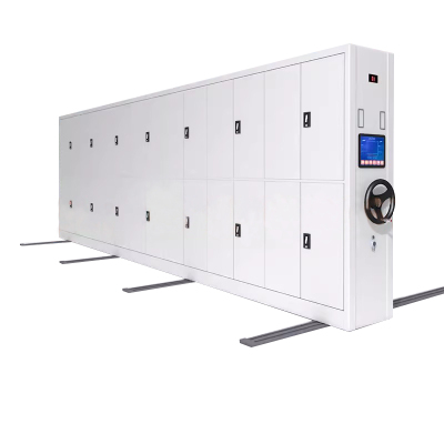 风雷动密集柜档案室电动智能密集架移动档案柜凭证资料柜手摇文件柜一列7组每立方(智能)