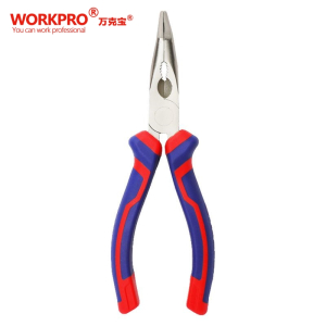 万克宝原装正品优质钢材防锈强双色套柄弯嘴钳