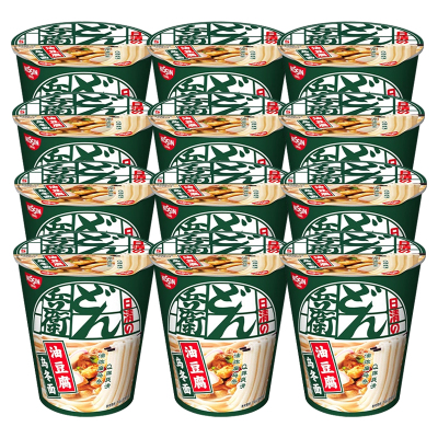 日清(Nissin)咚兵卫乌冬面泡面速食方便面早餐宵夜 油豆腐90g*12杯
