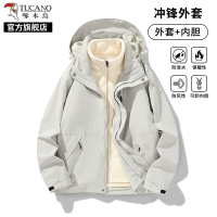 啄木鸟三合一冲锋衣男女春秋季2025新款可拆卸外套防风工装夹克K