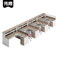 伟樽屏风办公桌四人位560*150*110cm张