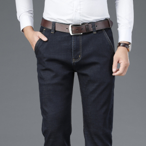 老爺車(LAOYECHE)牛仔裤男秋冬季款青中年男士休闲裤直筒商务弹力免烫男裤