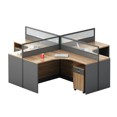 慧采云 办公家具职员桌屏风办公桌现代简约办公桌员工位四人位财务桌电脑桌