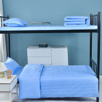 广临 酒店床品三件套(被套床单枕套) 蓝色白色可选 D2 单位:套