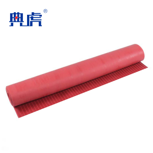 典虎 绝缘橡胶板 红色条纹 25kv 5米*1米*8mm 卷