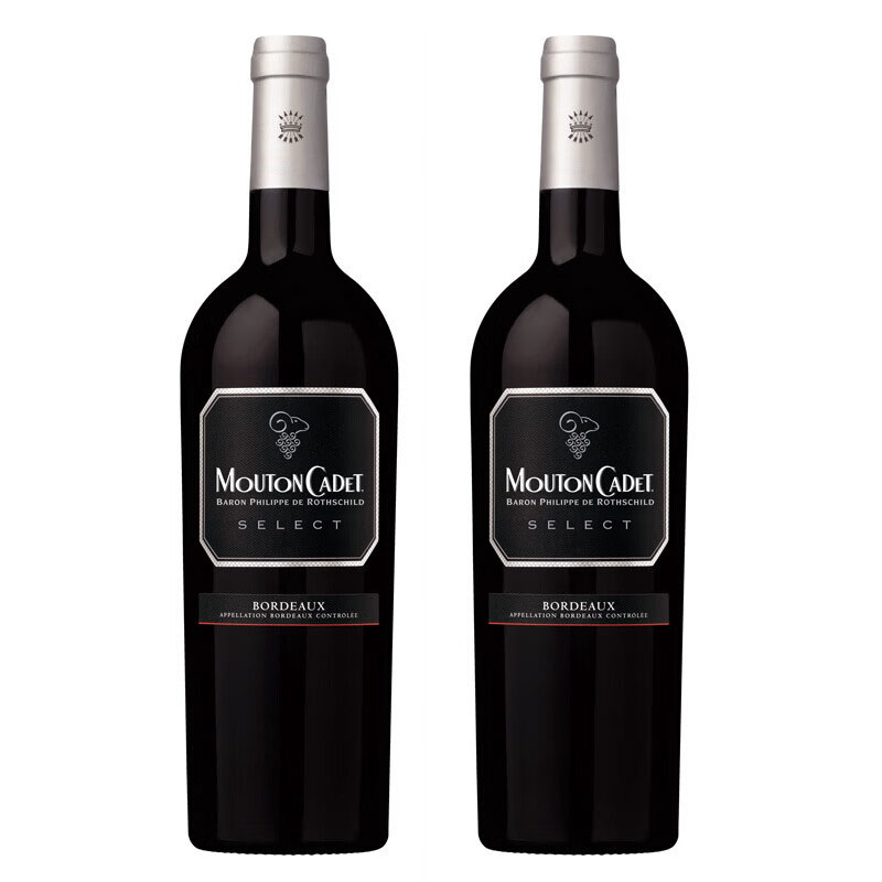 木桐嘉棣 MOUTON CADET 法国 波尔多 精选 红葡萄酒 750ml*2瓶