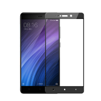 [买2送手机壳]轻万适用小米红米4x钢化膜xiaomi全屏丝印黑色红米4x手机膜