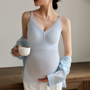 哺乳吊带夏季薄款免穿文胸孕妇产后喂奶哺乳内衣外出打底上衣背心