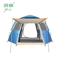劲脉 露营帐篷 天蓝-240*210*135CM+防潮垫 顶