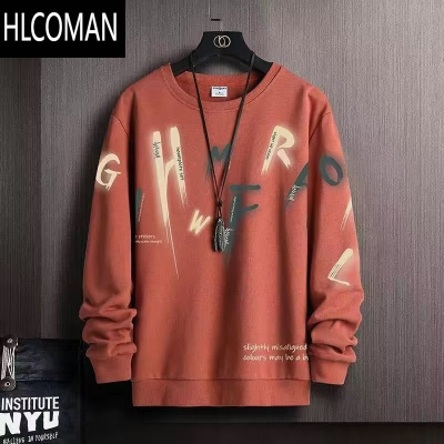 HLCOMAN男士2022中山上衣广州十三行t恤男长袖高端圆领长袖卫衣