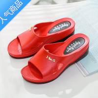 SUNTEK拖鞋女夏外穿夏季韩版休闲厚底高跟舒适防滑增高家居女士凉拖鞋