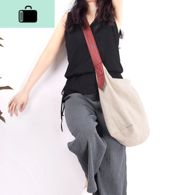 包包女2020原创新款大容量棉麻包时尚休闲单肩包斜挎包女NEW LAKE女斜挎包