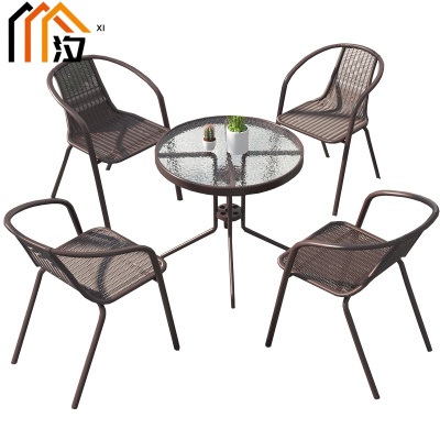 汐户外桌椅一桌四椅套