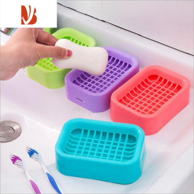 三维工匠3个香皂盒双层沥水网格肥皂盒皂架家用大号台面置物架浴室免打孔 随机3个有颜色要求联系