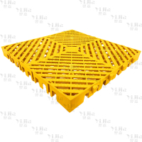 翌嘉 YJ3121319地格栅塑料拼接地板垫网格垫板 黄色