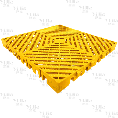 翌嘉 YJ3121319地格栅塑料拼接地板垫网格垫板 黄色