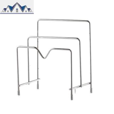 厨房锅盖收纳架免打孔创意不锈钢放锅盖架子家用双层挂架置物架 三维工匠