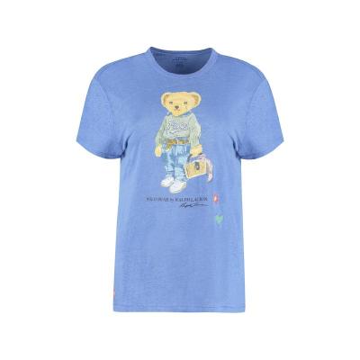 Polo Ralph Lauren女士麻棉混纺短袖T恤透气休闲百搭纯亚麻面料