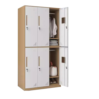 景福达存放柜咖白六门90*45*185cm台