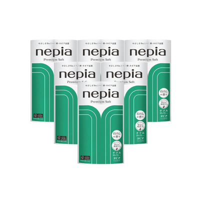 6袋装丨nepia妮飘双层卫生纸清新香12卷/包绿色包装